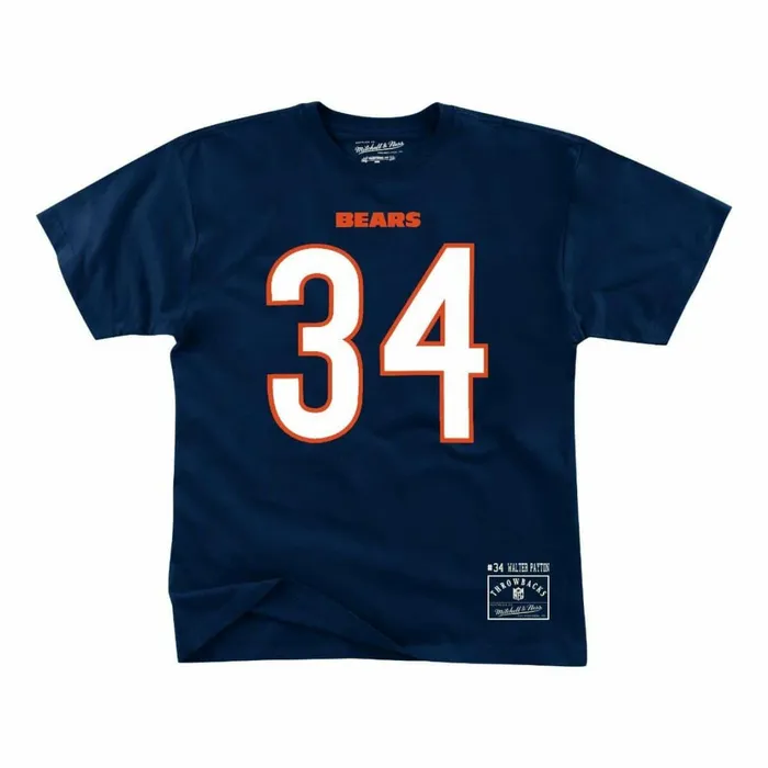 Men039s NFL Mitchell and Ness Name and Number Tee Chicago Bears Walter Payton Men039s NFL Mitchell and Ness Name and Number Tee Chicago Bears Walter Payton