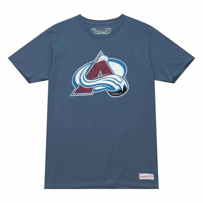 Men039s NHL Mitchell and Ness Distressed Logo Tee Colorado Avalanche