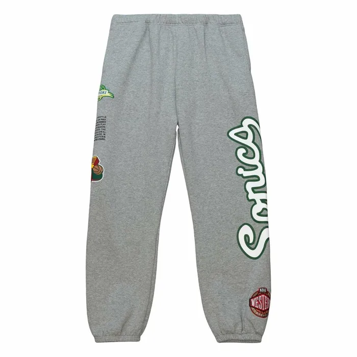 Men039s Pants Mitchell and Ness Team Origins Fleece Pant Seattle Supersonics