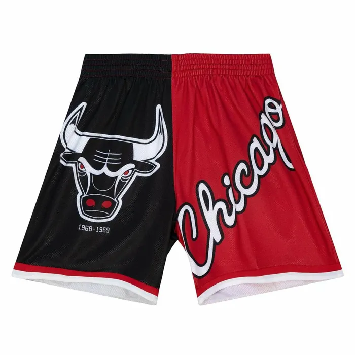 Men039s Shorts Mitchell and Ness Big Face Fashion Shorts 50 Chicago Bulls