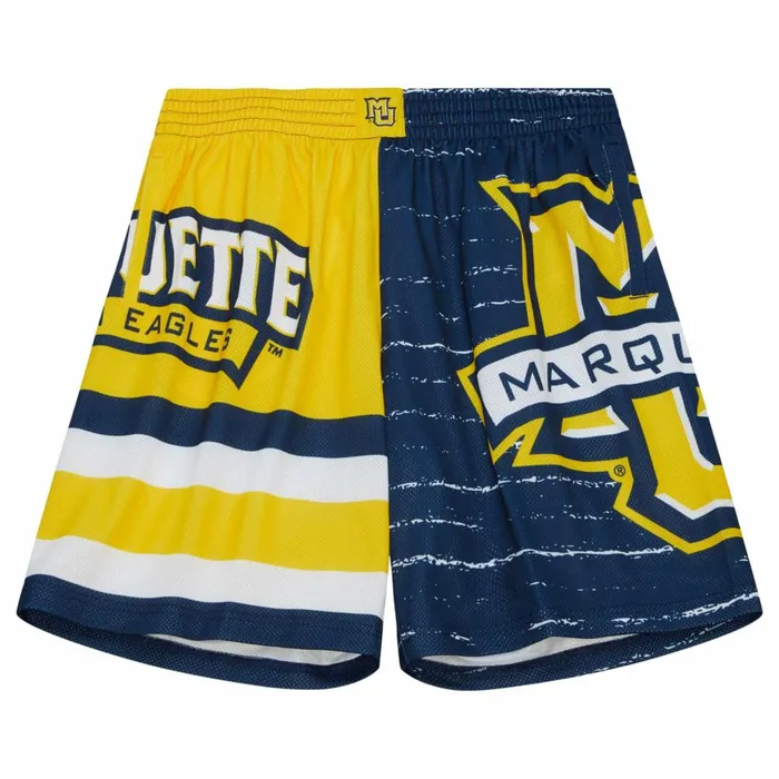 Men039s Shorts Mitchell and Ness Jumbotron 30 Shorts Marquette University
