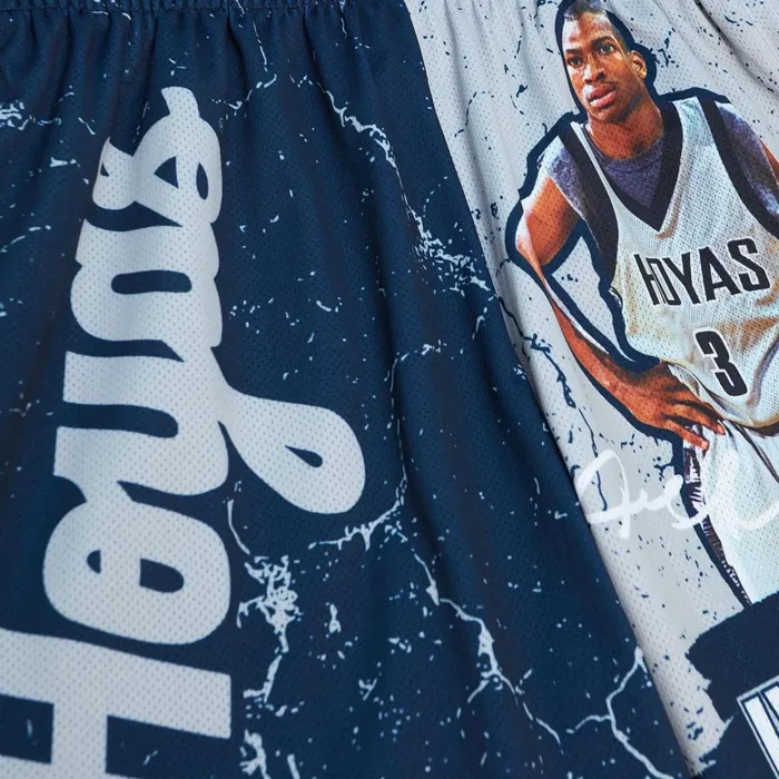 Men039s Shorts Mitchell and Ness Player Burst Mesh Shorts Georgetown University Allen Iverson Men039s Shorts Mitchell and Ness Player Burst Mesh Shorts Georgetown University Allen Iverson