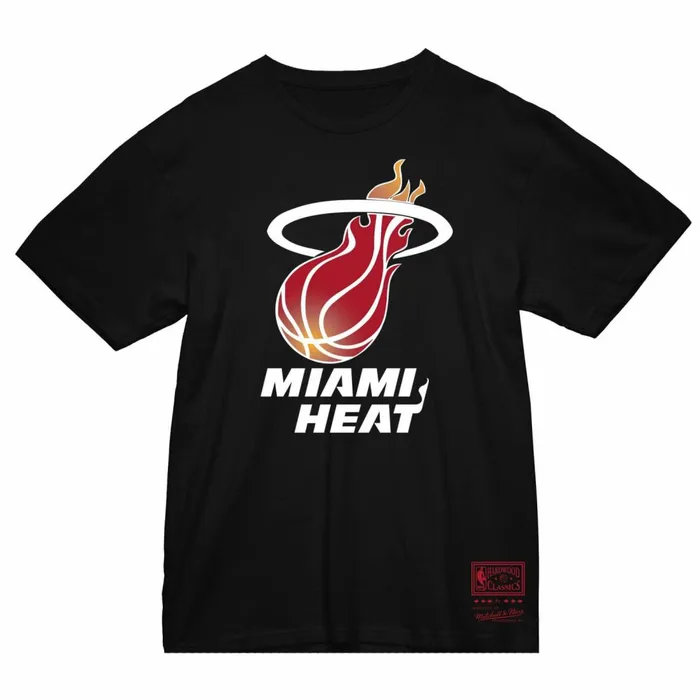 Men039s TShirts and Tops Mitchell and Ness Basic Logo 1 Tee Miami Heat
