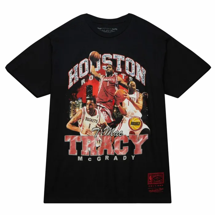 Men039s TShirts and Tops Mitchell and Ness Bling SS Tee HWC Houston Rockets Tracy Mcgrady Men039s TShirts and Tops Mitchell and Ness Bling SS Tee HWC Houston Rockets Tracy Mcgrady