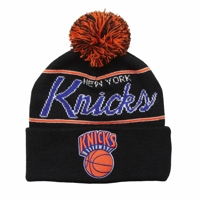 Men039sWomen039s Knit 154 Styles Mitchell and Ness Script Pom Beanie HWC New York Knicks Men039sWomen039s Knit 154 Styles Mitchell and Ness Script Pom Beanie HWC New York Knicks