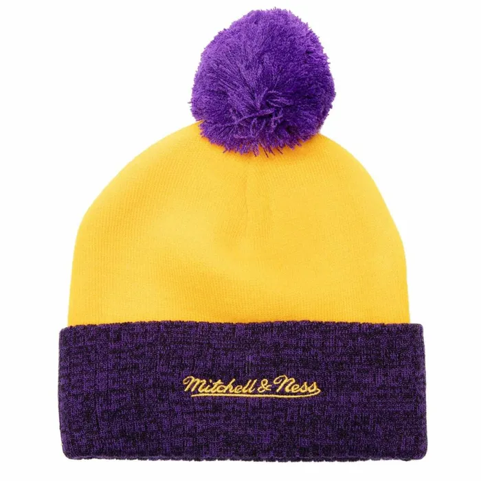 Men039sWomen039s Knit 154 Styles Mitchell and Ness Two Tone Pom Beanie HWC Los Angeles Lakers Men039sWomen039s Knit 154 Styles Mitchell and Ness Two Tone Pom Beanie HWC Los Angeles Lakers