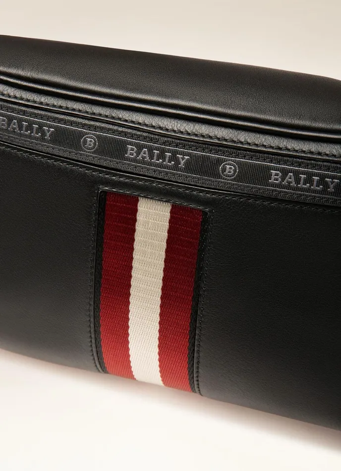 Men Bally Belt Bags Hakab 8211 Leather Bum Bag In Black