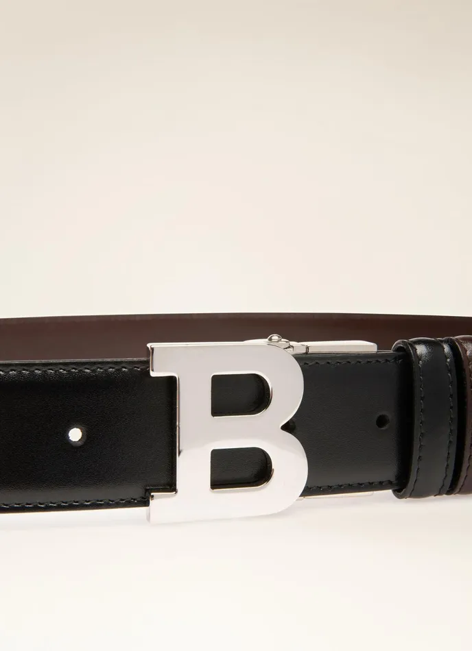 Men Bally Belts B Buckle 8211 Leather 35mm Belt In Black and Brown