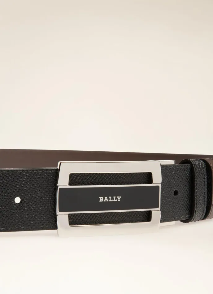 Men Bally Belts Fabazia 8211 Leather 35mm Belt In Black and Brown