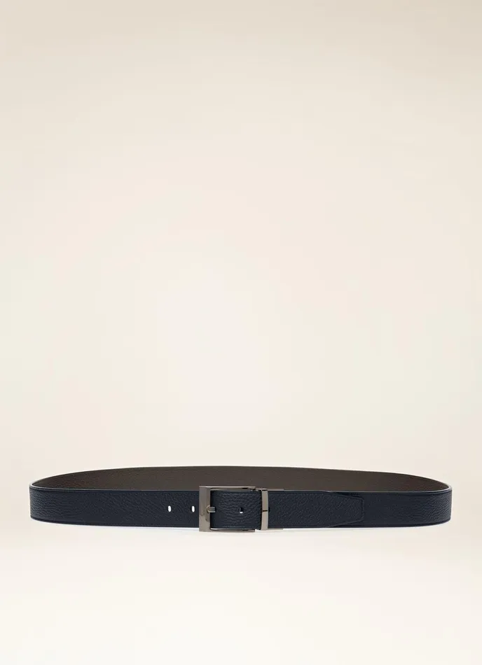 Men Bally Belts Shiff 8211 Leather 35mm Belt In Navy and Black