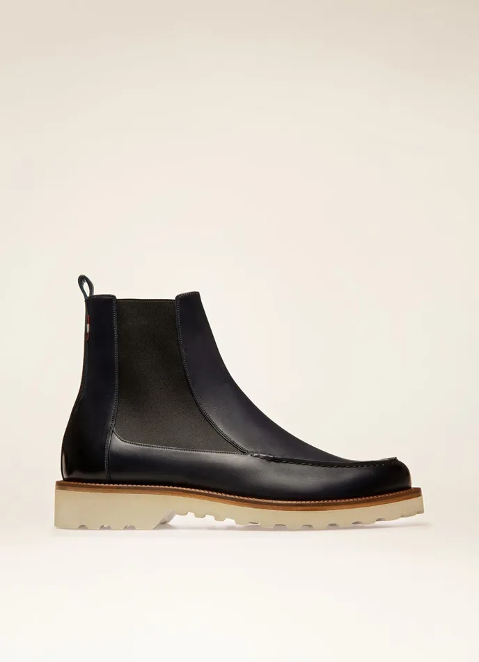 Men Bally Boots Noiry 8211 Leather Boots In Navy