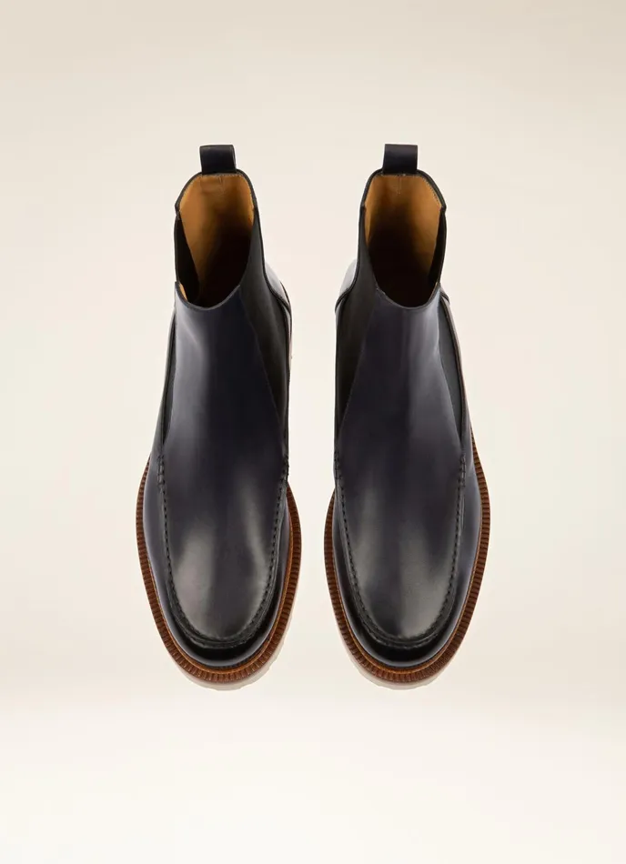 Men Bally Boots Noiry 8211 Leather Boots In Navy