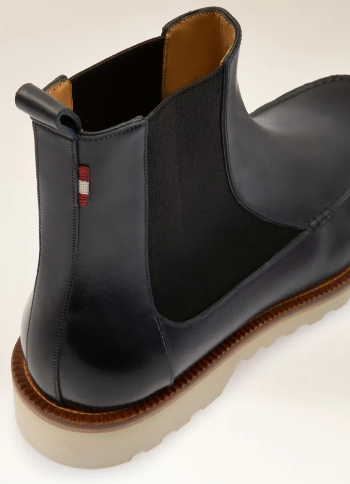 Men Bally Boots Noiry 8211 Leather Boots In Navy