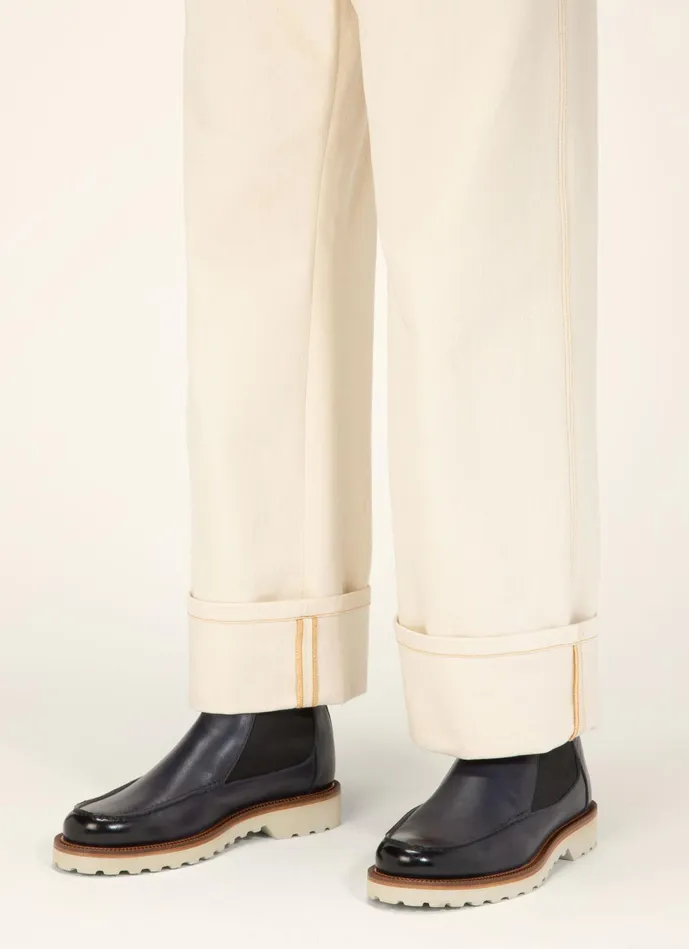 Men Bally Boots Noiry 8211 Leather Boots In Navy
