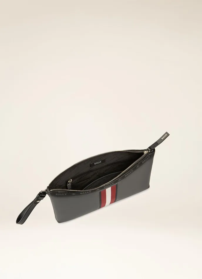 Men Bally Clutches and Portfolios Hartland 8211 Leather Clutch Bag In Black