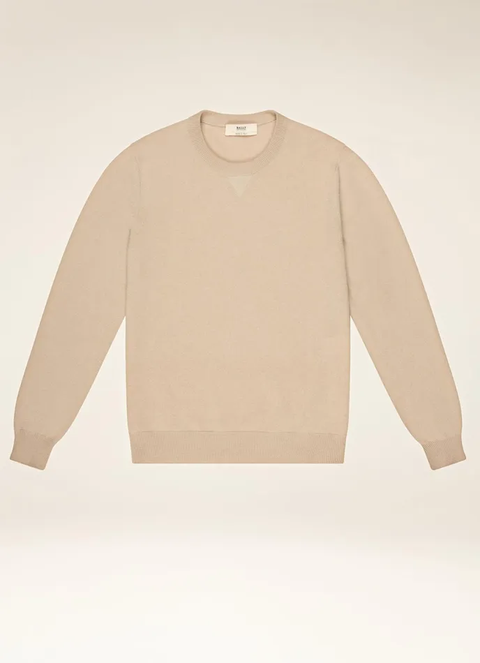 Men Bally Knitwear Cashmere Sweater 8211 Cashmere Top In Natural