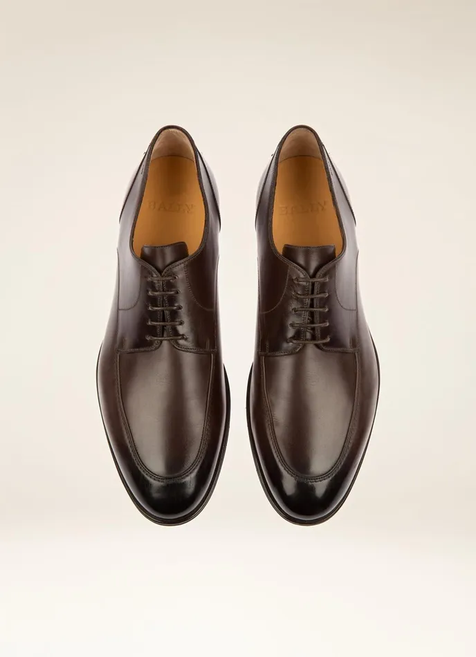 Men Bally LaceUps And Monks Wedmer 8211 Leather LaceUps In Brown