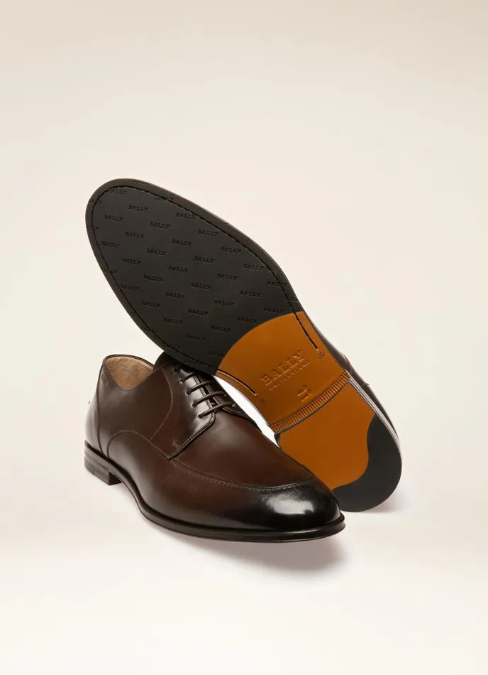 Men Bally LaceUps And Monks Wedmer 8211 Leather LaceUps In Brown