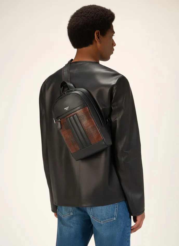 Men Bally Messenger Bags Hari 8211 Leather Sling Bag In Brown and Black