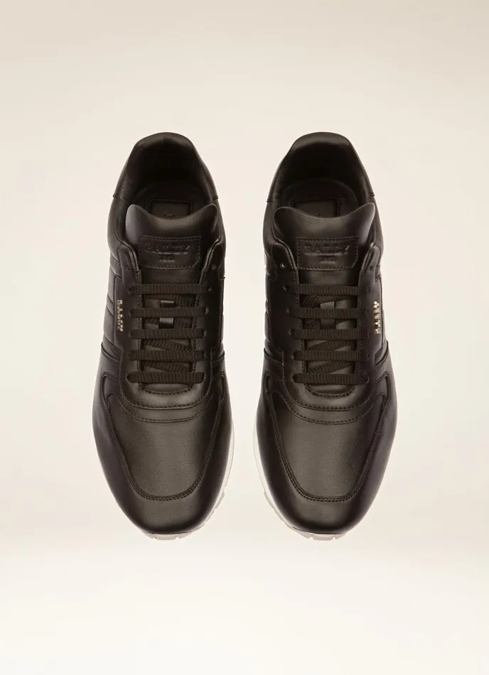 Men Bally Sneakers Asler 8211 Leather Sneakers In Black