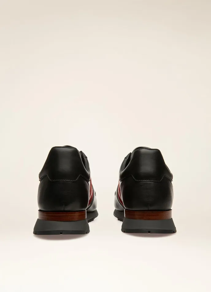 Men Bally Sneakers Astel 8211 Leather Sneakers In Black
