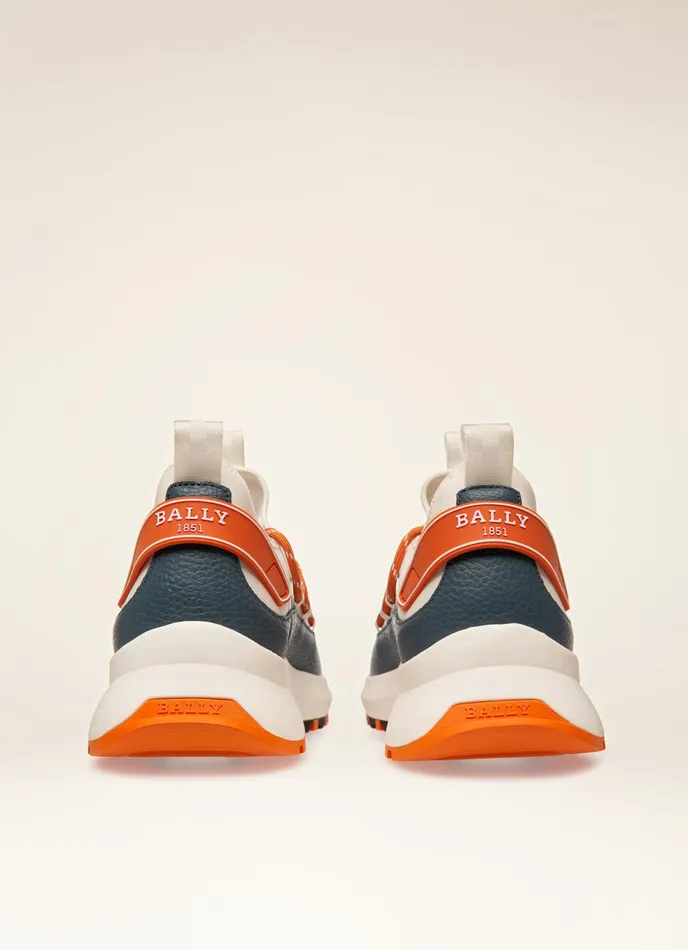 Men Bally Sneakers Delys 8211 Leather Sneakers In Blue and White