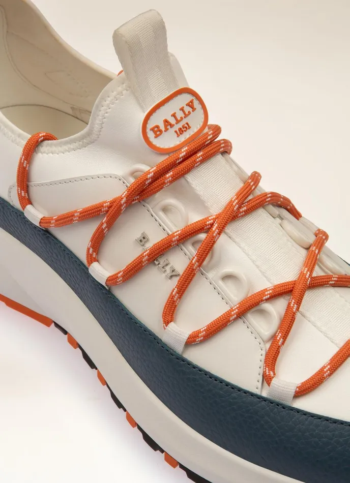 Men Bally Sneakers Delys 8211 Leather Sneakers In Blue and White
