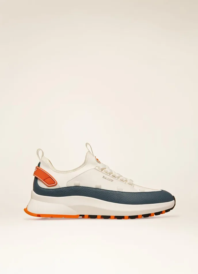 Men Bally Sneakers Delys 8211 Leather Sneakers In Blue and White