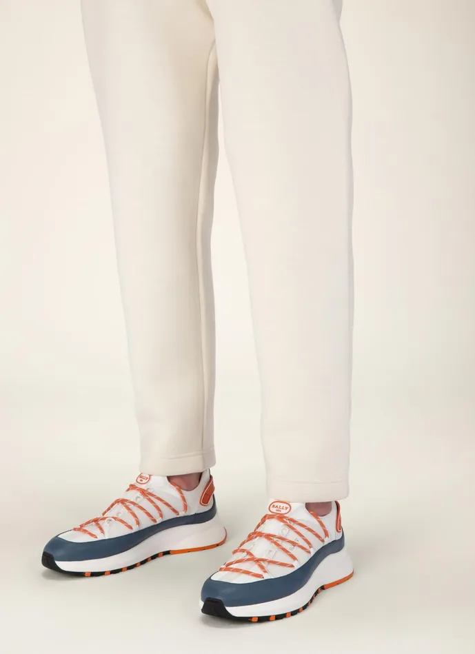 Men Bally Sneakers Delys 8211 Leather Sneakers In Blue and White