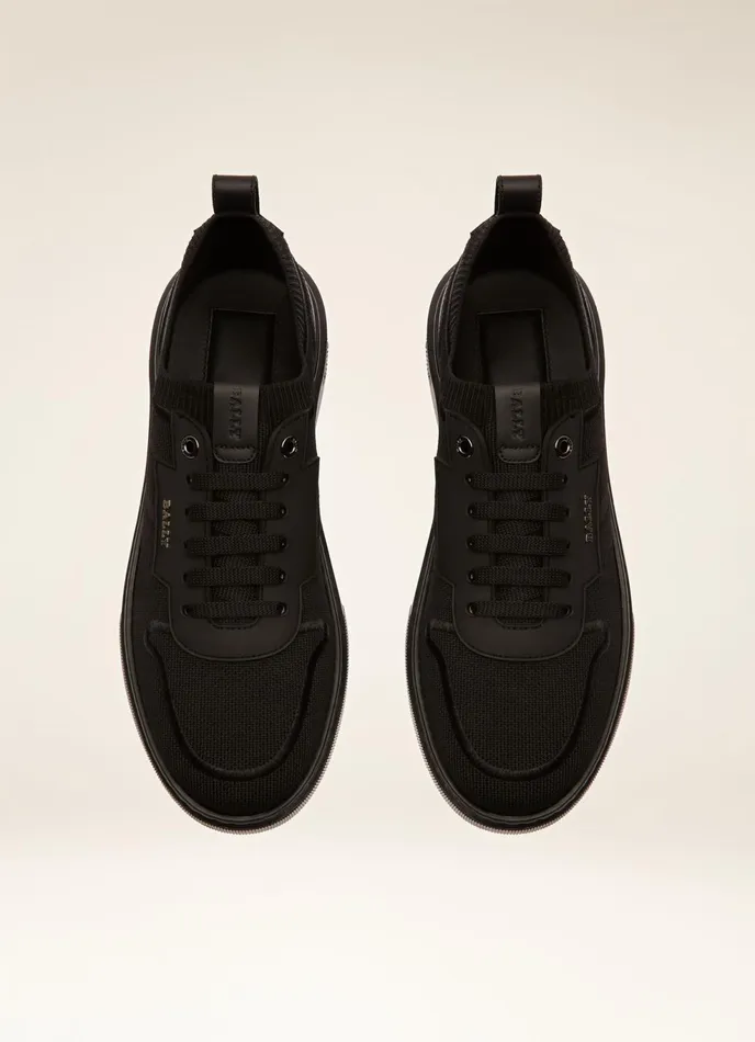 Men Bally Sneakers Macky 8211 Knit Fabric Sneakers In Black