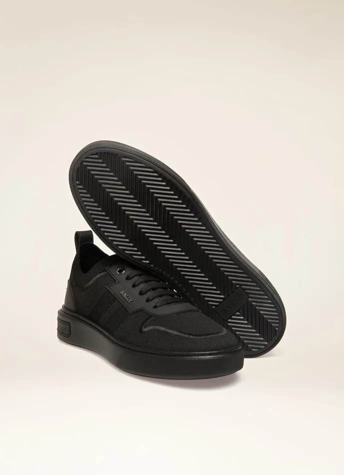 Men Bally Sneakers Macky 8211 Knit Fabric Sneakers In Black