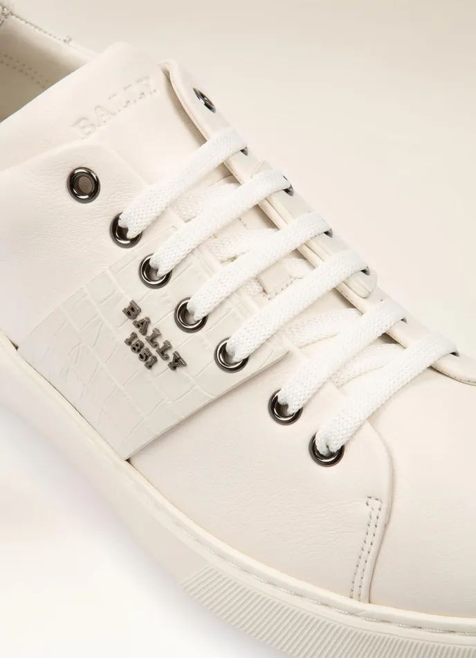 Men Bally Sneakers Mattye 8211 Leather Sneakers In White