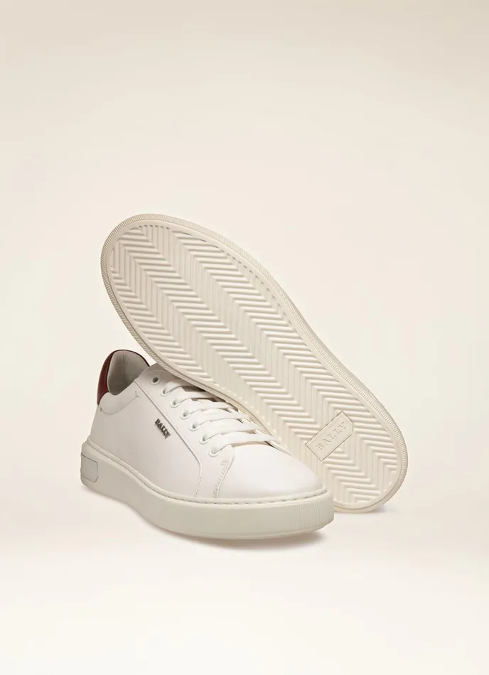 Men Bally Sneakers Miky 8211 Leather Sneakers In White