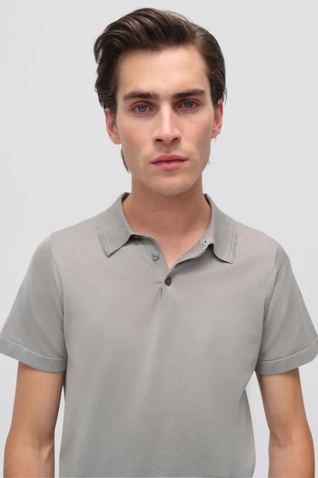 Men Barron Polo Fog Jonathan Simkhai Knitwear