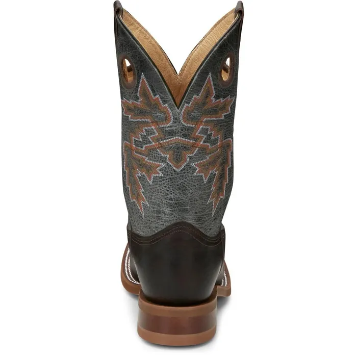 MEN Bender 11034 Western Boot Chocolate Brown Justin Boots Work