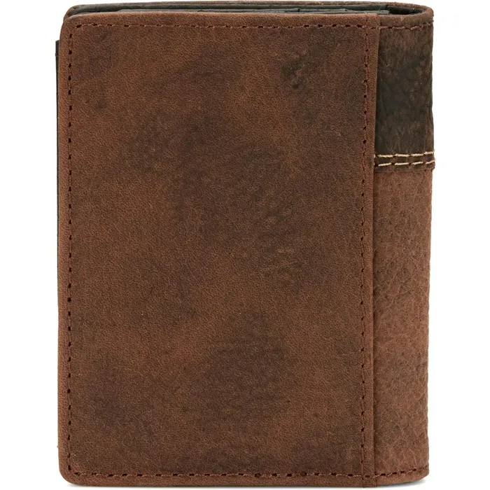 MEN Bifold Card Wallet Brown Justin Boots Wallets