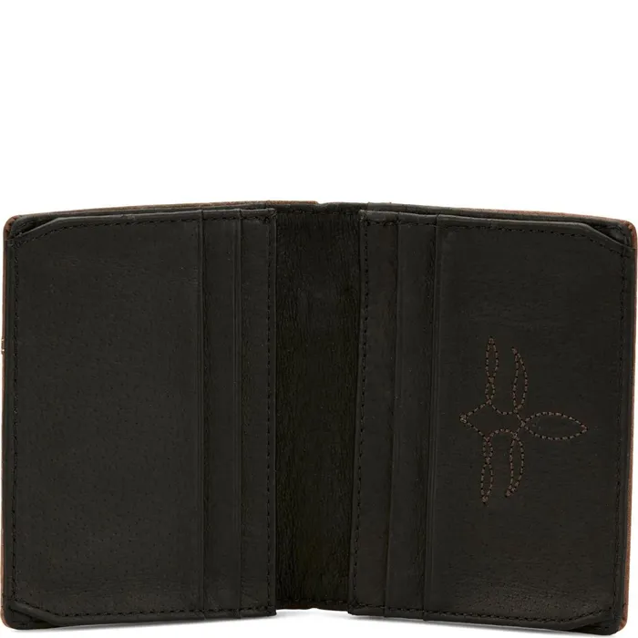MEN Bifold Card Wallet Brown Justin Boots Wallets