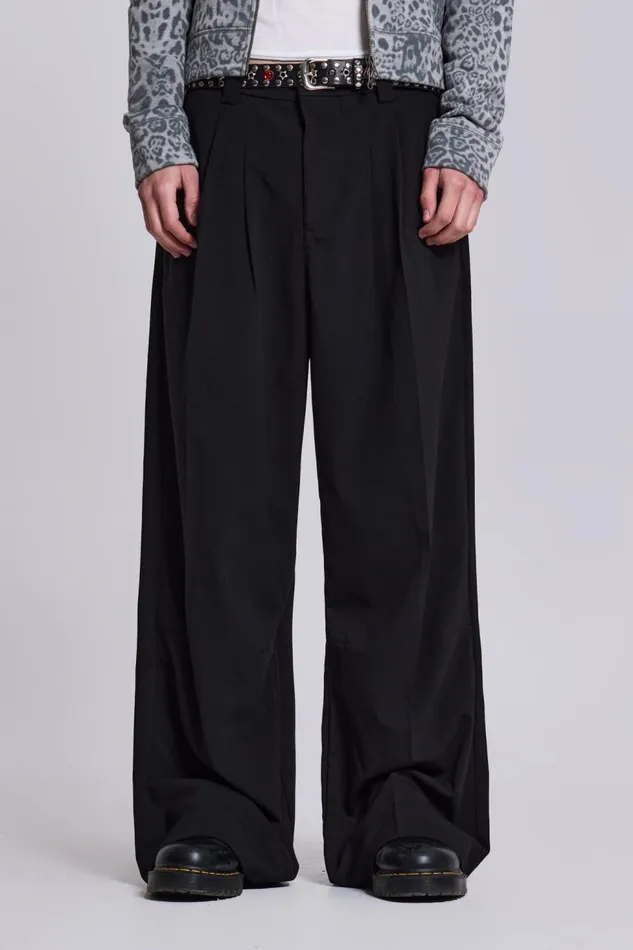 Men Black Colossus Trousers Jaded London Basics