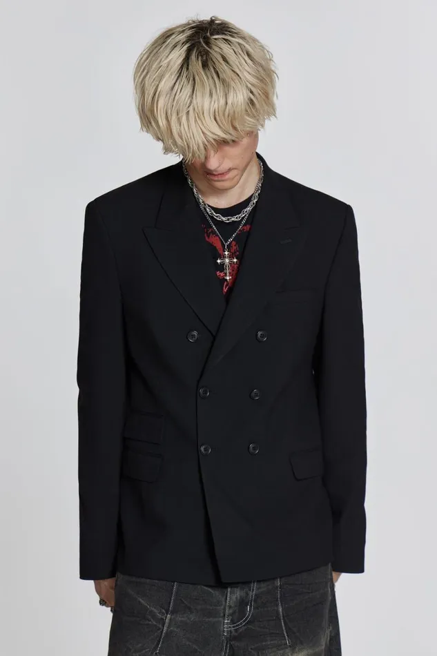 Men Black Goliath Blazer Jaded London Tailoring