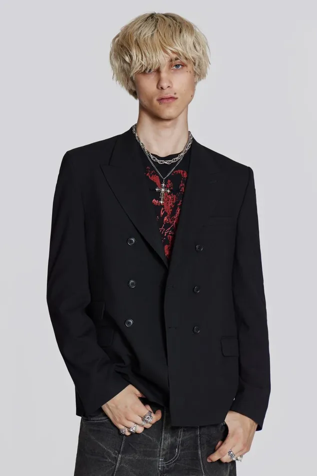 Men Black Goliath Blazer Jaded London Tailoring