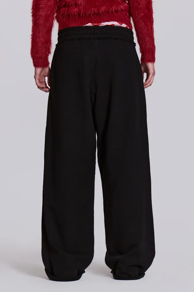 Men Black Stud Monster Joggers Jaded London Joggers and Sweatpants