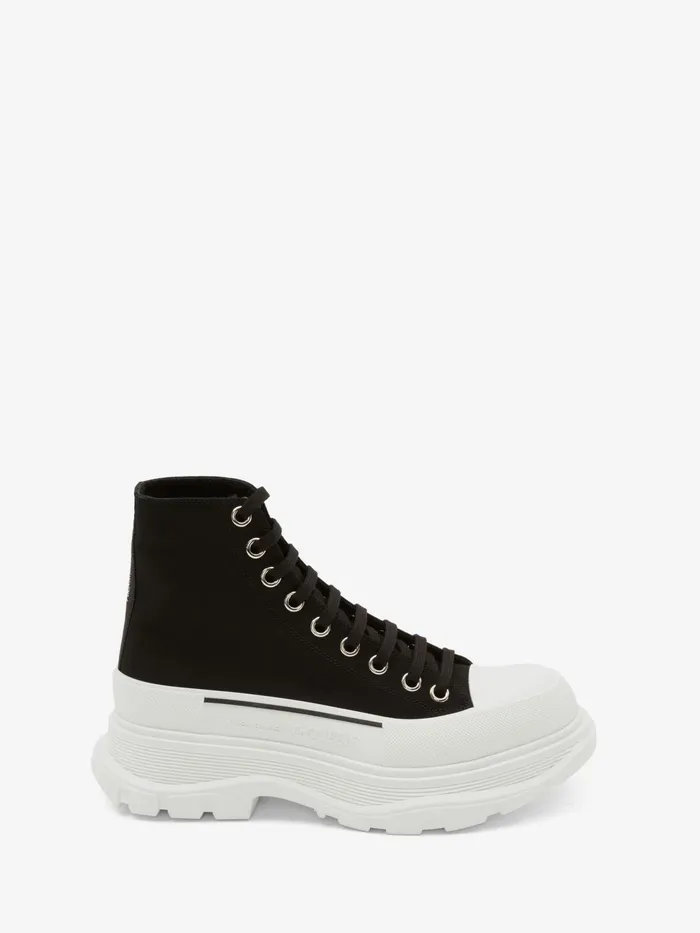 Men Boots Alexander McQueen Tread Slick Boot Blackwhite