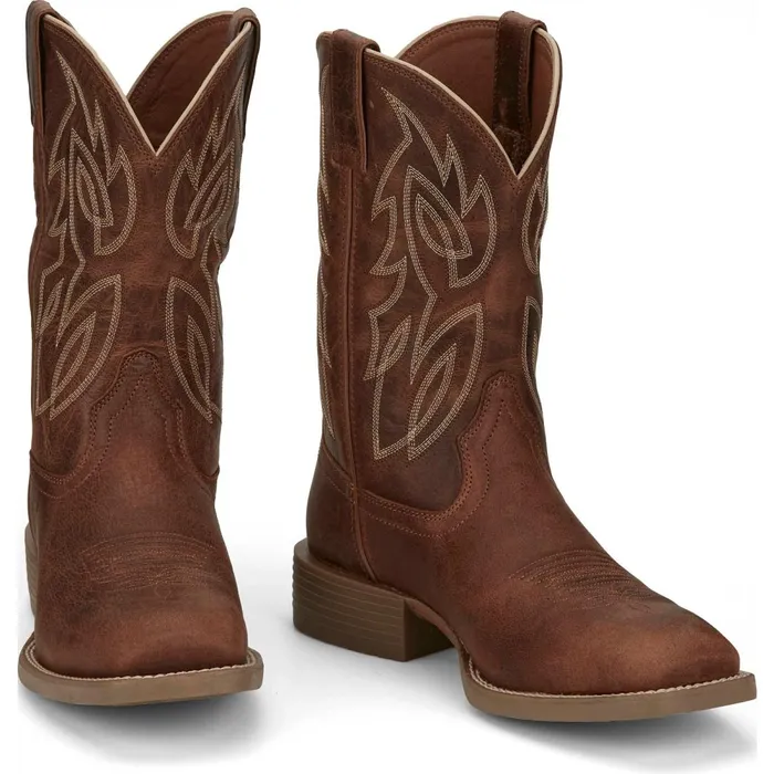MEN Canter 11034 Western Amber Brown Justin Boots Western