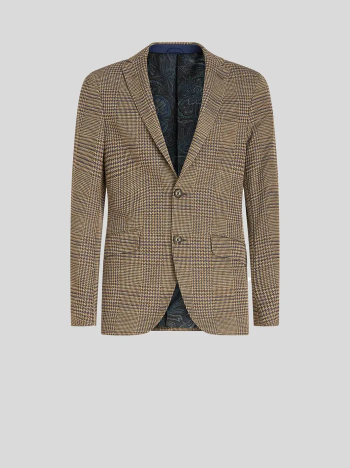 Men Check Jersey Jacket Etro Jackets