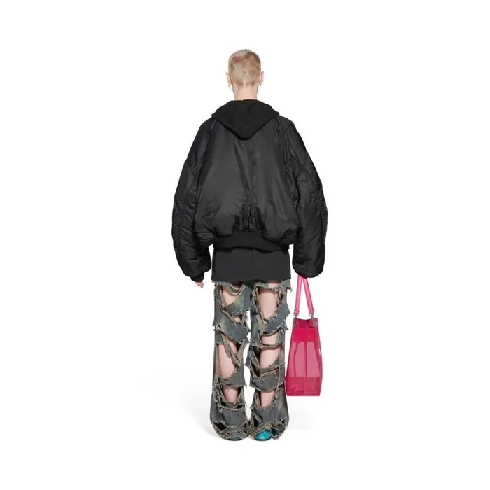 Men Coats and Jackets Balenciaga Balenciaga Paris All In Bomber In Black