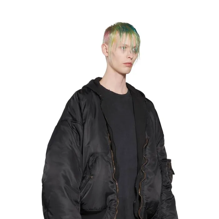 Men Coats and Jackets Balenciaga Balenciaga Paris All In Bomber In Black
