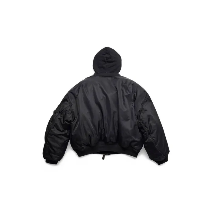 Men Coats and Jackets Balenciaga Balenciaga Paris All In Bomber In Black