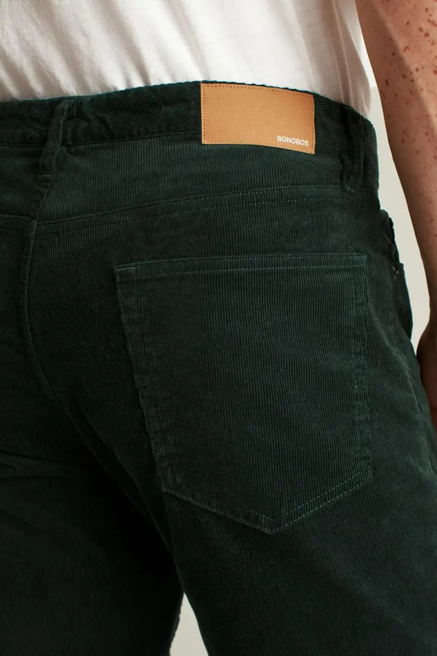 Men Corduroy 5Pocket Pants Pine Green Bonobos 5Pocket Pants