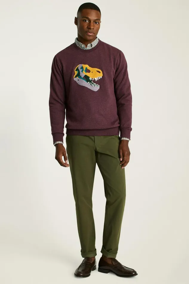 Men Critter Supersoft Fleece Crew T Rextinct Bonobos Sweatshirts and Hoodies