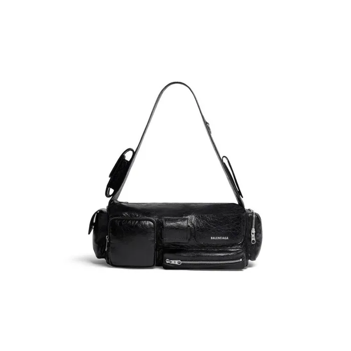 Men Crossbodies and Messengers Balenciaga Superbusy Small Sling Bag In Black